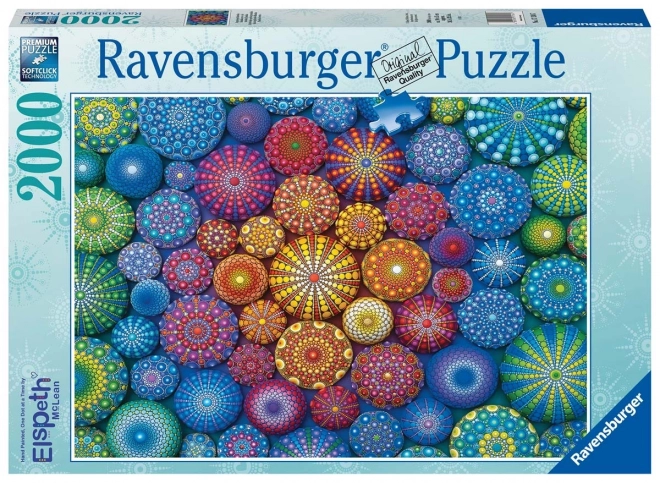 Puzzle 2D 2000 elementów Tęczowe mandale