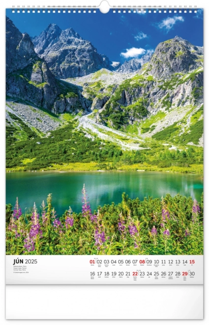 NOTIQUE Kalendarz ścienny Tatry 2025, 33 x 46 cm