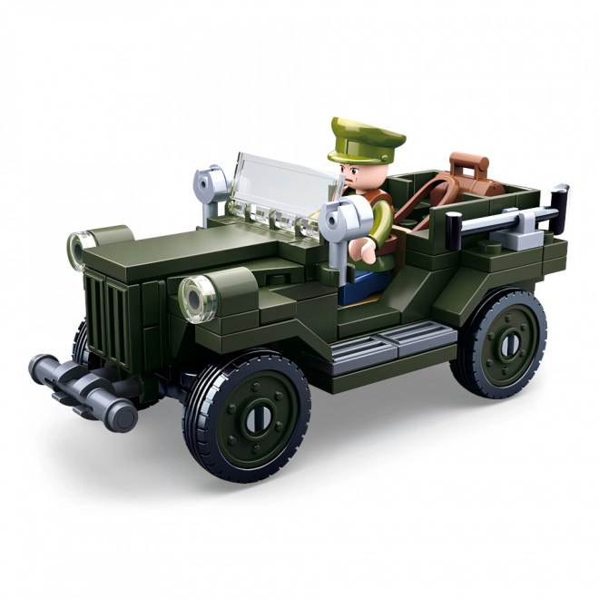 Klocki wojskowy jeep Sluban GAZ 67