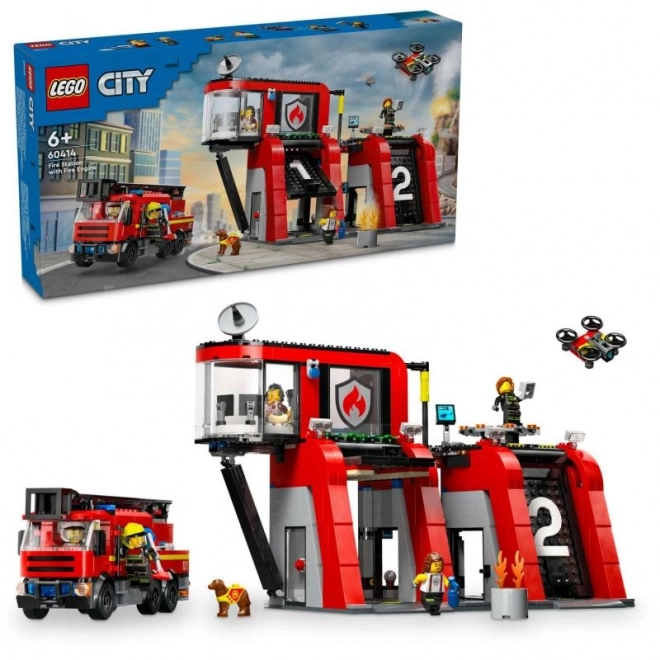 LEGO2 City 60414 Strażnica z wozem strażackim