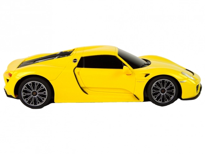 Samochód R/C Porsche 918 zdalnie sterowany żółty 1:24