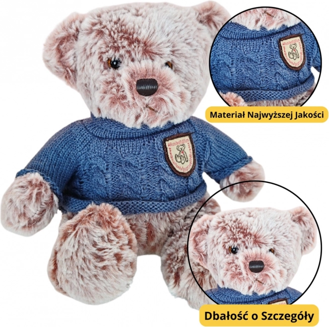Pluszowy Miś w Niebieskim Swetrze 21cm