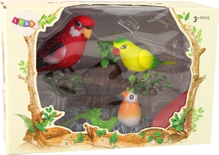 Kolorowe ruchome papugi