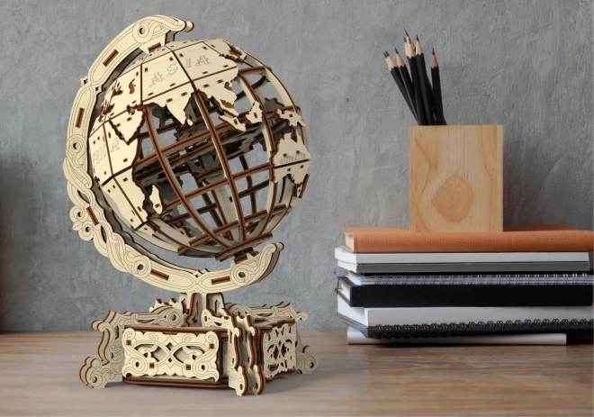 Drewniane Miasto 3D puzzle Globus 231 elementów