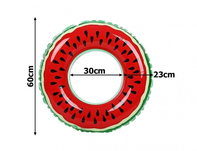 Wielkie nadmuchiwane koło Arbuz 70 cm dla dzieci