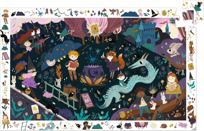 DJECO puzzle obserwacyjne Szkoła magii 54 elementy