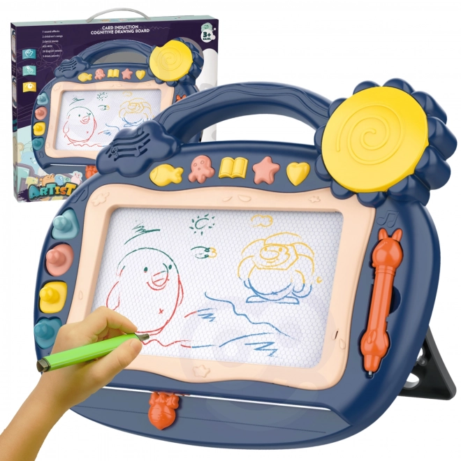 Woopie Magiczna tablica do rysowania niebieska z pieczątkami