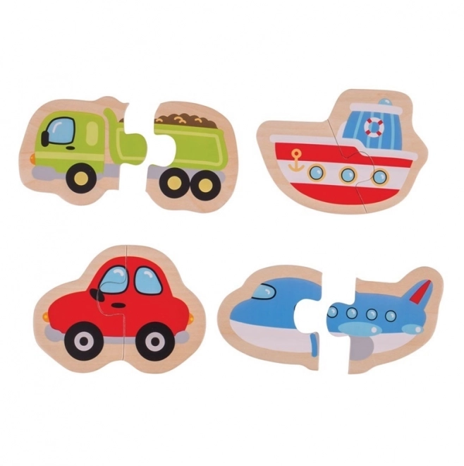 Bigjigs Zabawki Proste puzzle Pojazdy