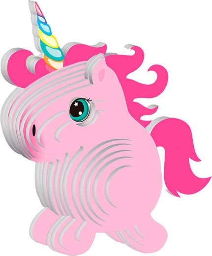 Uroczy różowy jednorożec 3D