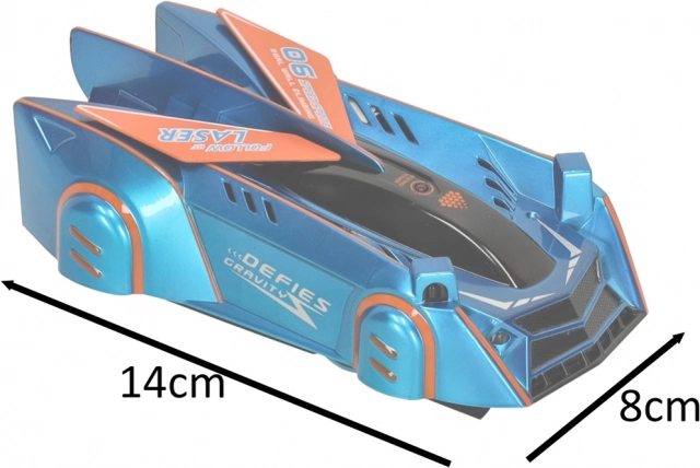Laserowe auto RC na ścianę i sufit – niebieskie