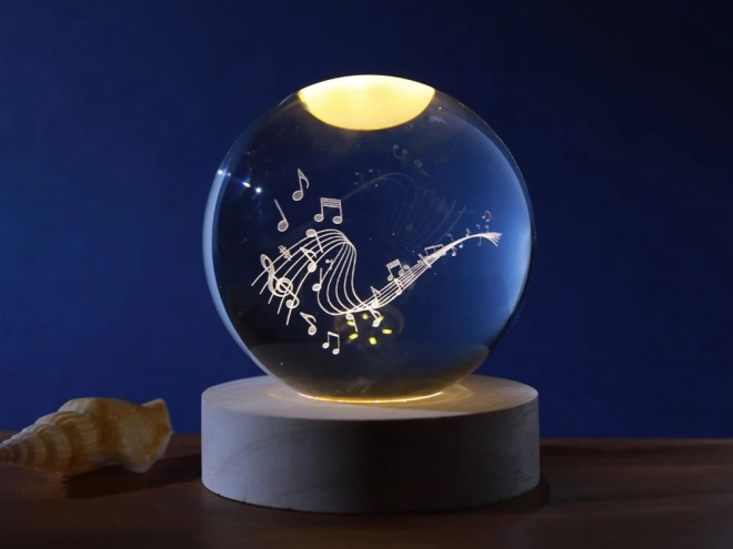 Kryształowa lampka Kula Music 8 cm