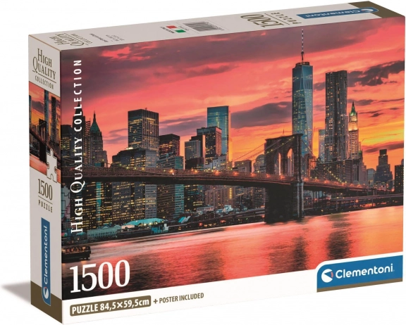 puzzle 1500 elementów compact east river o zmierzchu