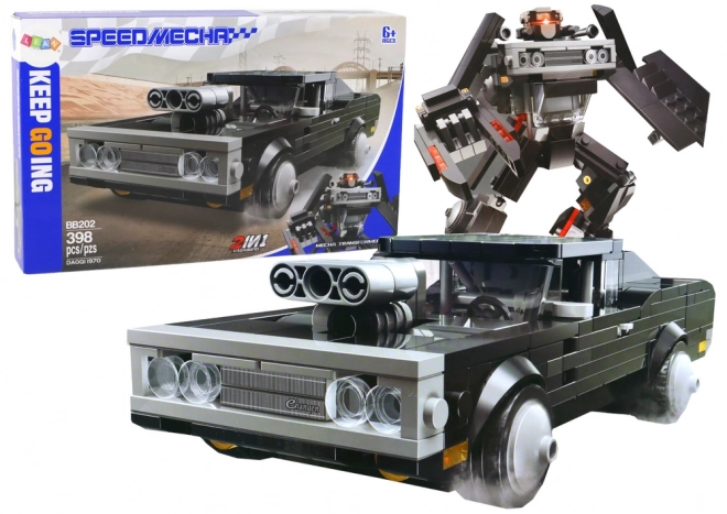 Klocki Konstrukcyjne Przemiana Samochodu Robot 2W1