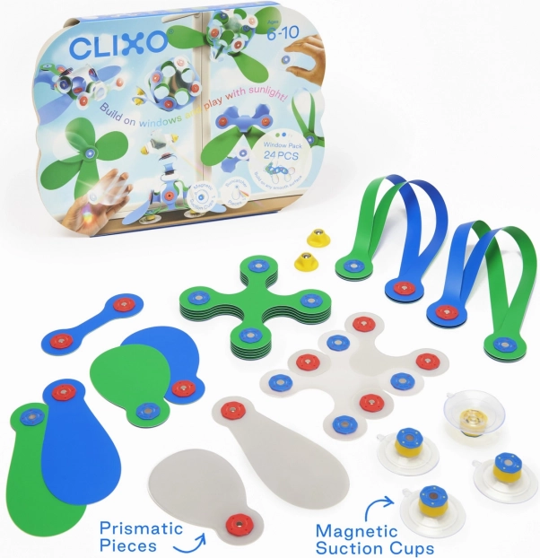 Clixo Grip and Stick, zestaw z elementami pryzmatycznymi