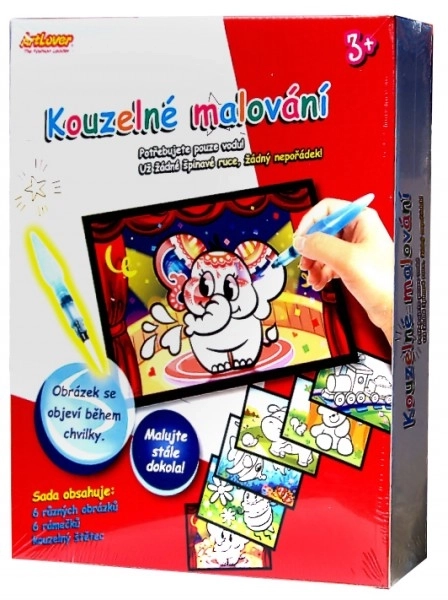 Magiczne malowanie wodą 6 obrazków w pudełku 22x26x4cm