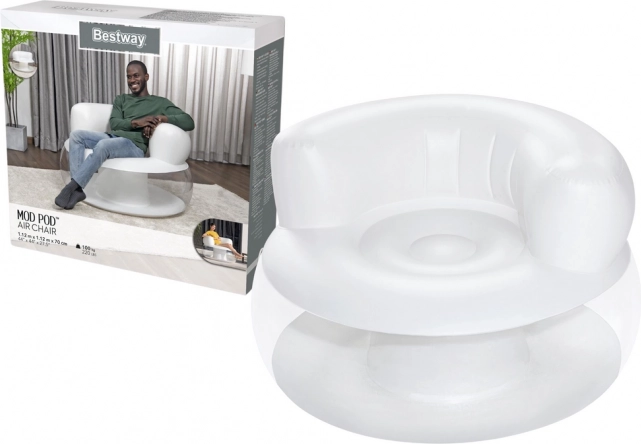 Nadmuchiwany fotel Biały 112 x 112 x 70 cm Bestway