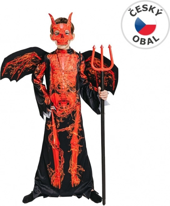 Kostium karnawałowy diabeł szkielet dla dzieci 120-130 cm