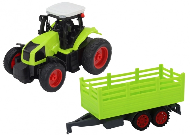 RC traktor z przyczepą 1:16 zielony
