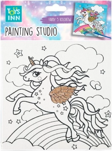 zestaw malarski canvas unicorn rainbow