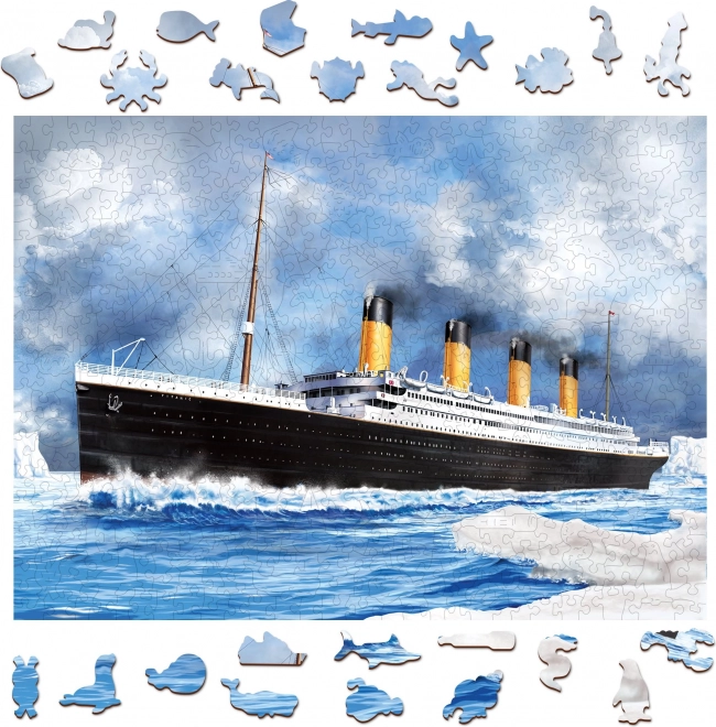 WOODEN CITY Drewniane puzzle Titanic 505 części