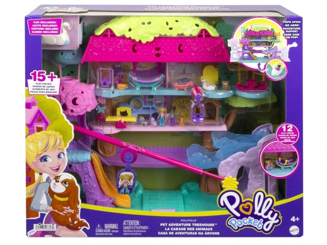 Polly Pocket Zestaw figurek Zwierzęce przygody Domek na drzewie