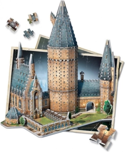 Detaliczna Wielka Sala i hogwarckie wieże