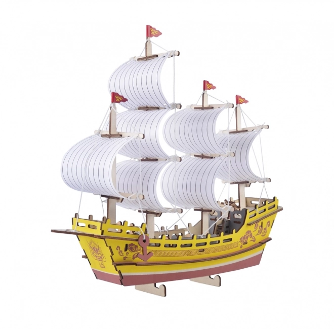 Woodcraft drewniane 3D puzzle Statek handlowy