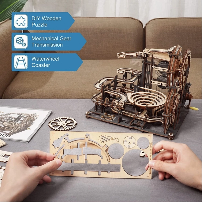Toczący się tor Night City - 3D drewniana konstrukcja