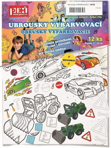 Kolorowanki-na-serwetkach Pexi – auta