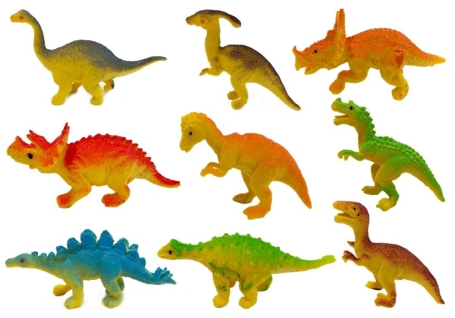Bogaty zestaw dinozaurów i autek