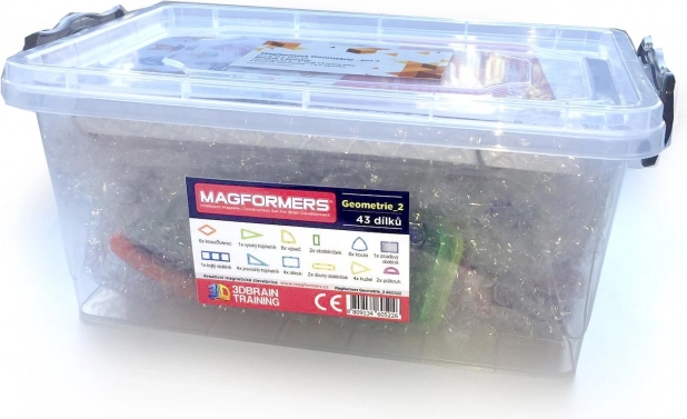 Magformers Geometria: Powierzchnia i Przestrzeń - Pudełko 43 elementy