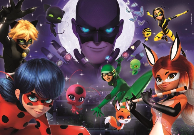 Clementoni Puzzle Miraculous: Biedronka i Czarny Kot 104 elementy
