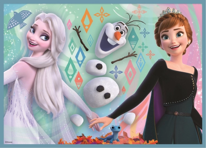 Frozen Puzzle 4w1 (12, 15, 20, 24 elementów) - Piękny świat