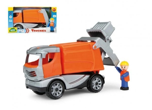 Auto Truckies śmieciarki plastikowe 25cm z figurką w pudełku 24m+