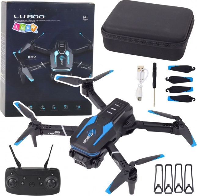 Dron z kamerą LU800 LED światła niebieski