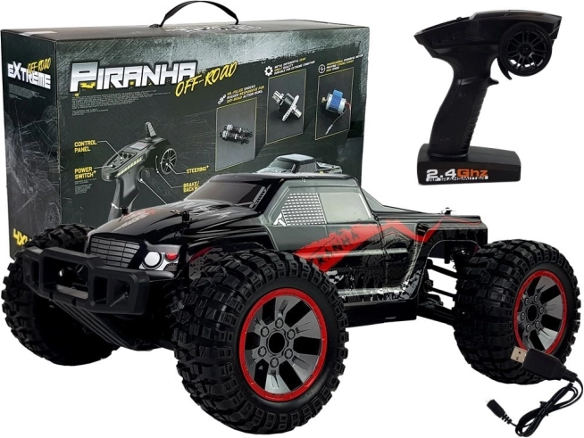 RC samochód terenowy 1:10, 4x4, 40 km/h – czerwony