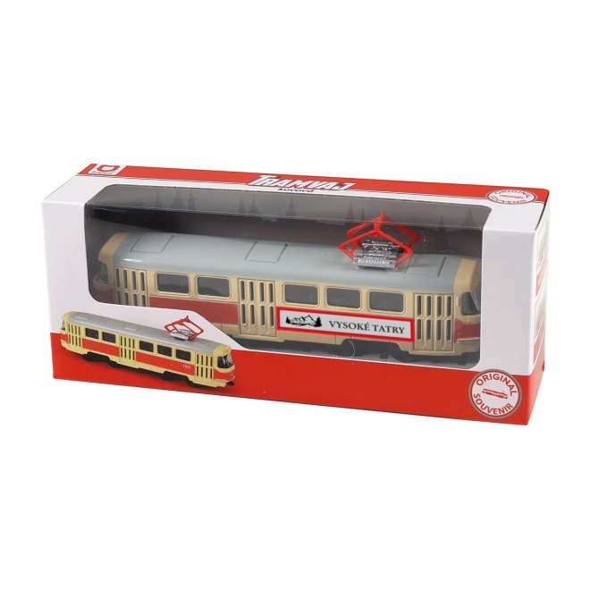 Metalowy retro tramwaj 16 cm WYSOKIE TATRY