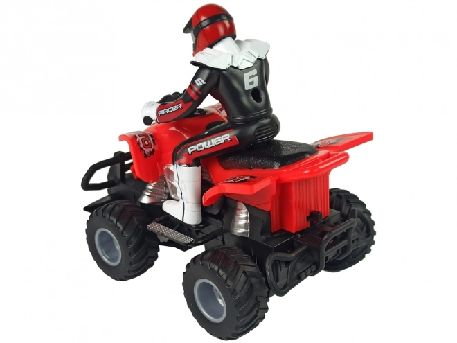 Zdalnie sterowany czerwony 27 MHz 1:16 bateryjny quad
