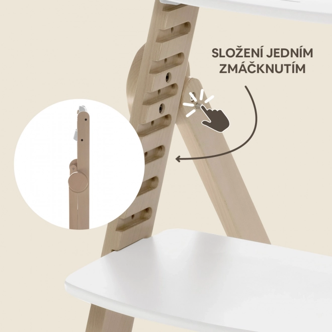 Drewniane krzesełko do karmienia Clipp & Clapp, Czarny