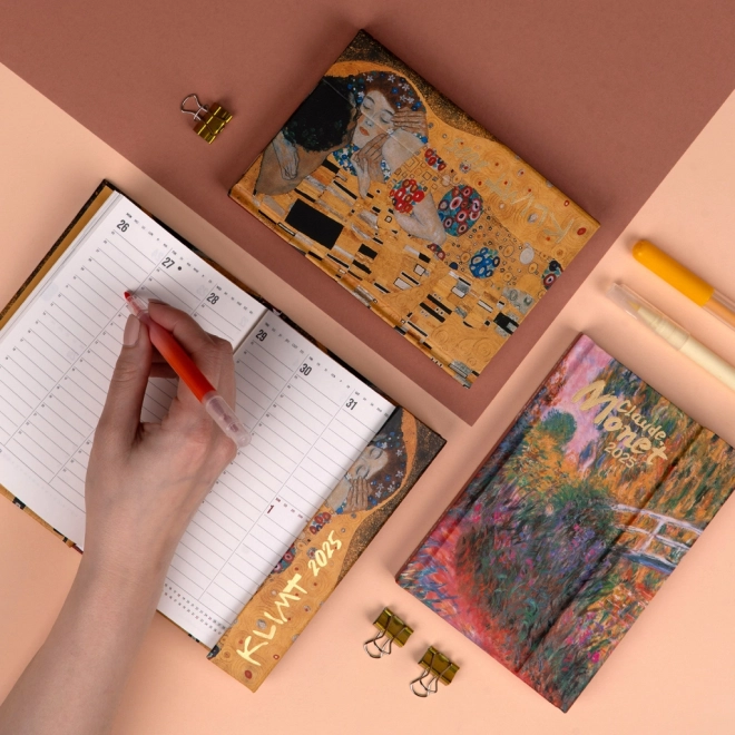 NOTIQUE Tygodniowy magnetyczny planner Gustav Klimt 2025, 11 x 16 cm
