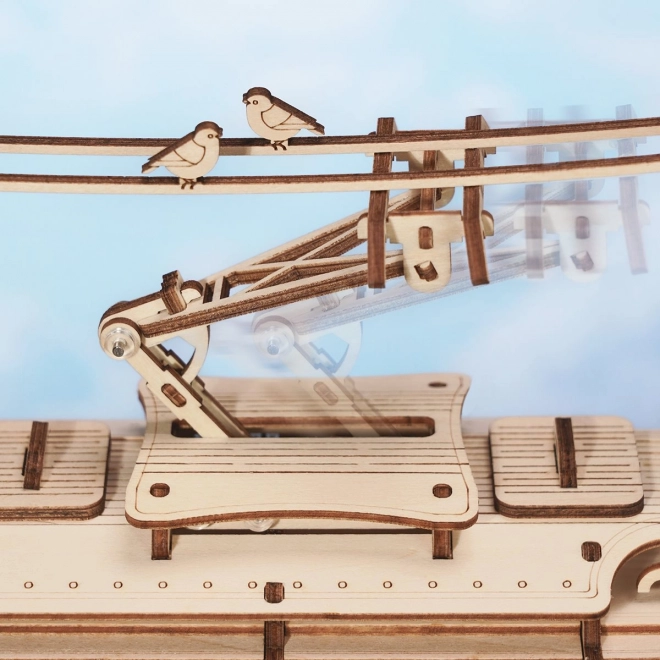 RoboTime 3D drewniane mechaniczne puzzle Tramwaj