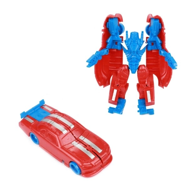 Transformer auto/robot plastik 10 cm mix kolorów w plastikowym pudełku 5x10,5 cm