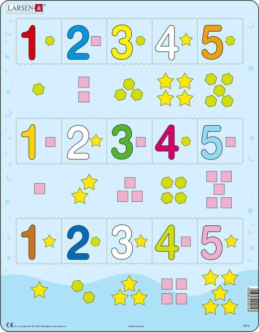 Larsen Edukacyjne Puzzle Liczenie do Pięciu