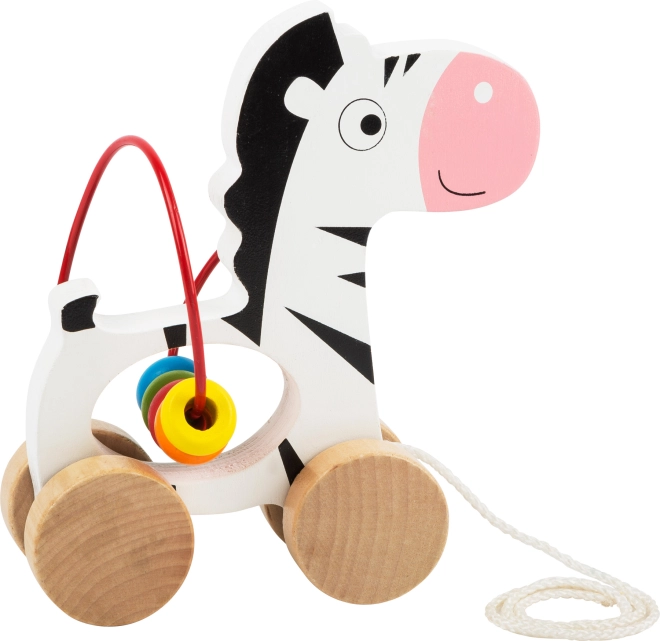 Ciągnięta zebra z torem koralikowym