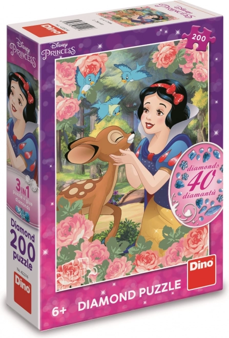 DINO Puzzle z klejnotami Królewna Śnieżka i sarna 200 elementów