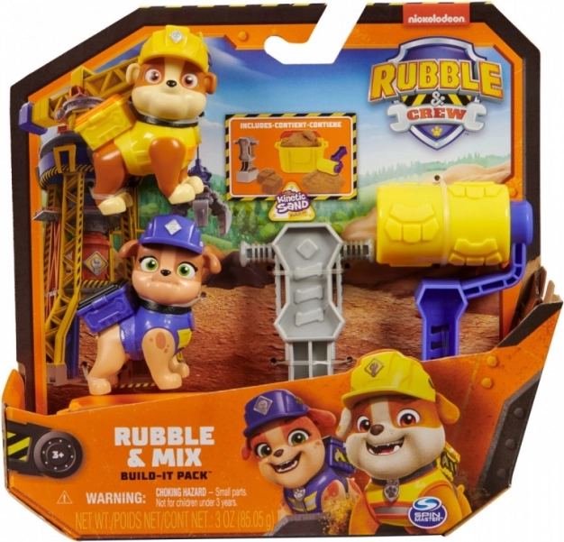 Figurki RUBBLE & CREW dwupak z piaskiem kinetycznym