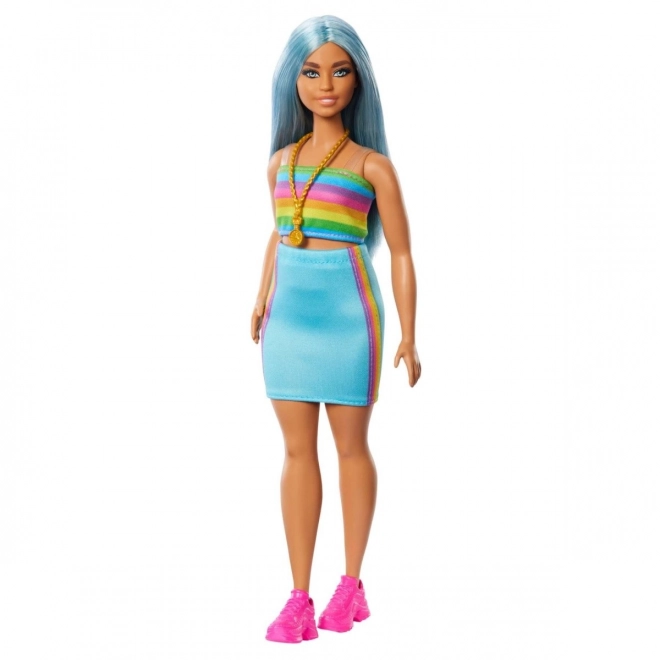 Barbie Fashionistas długie niebieskie włosy