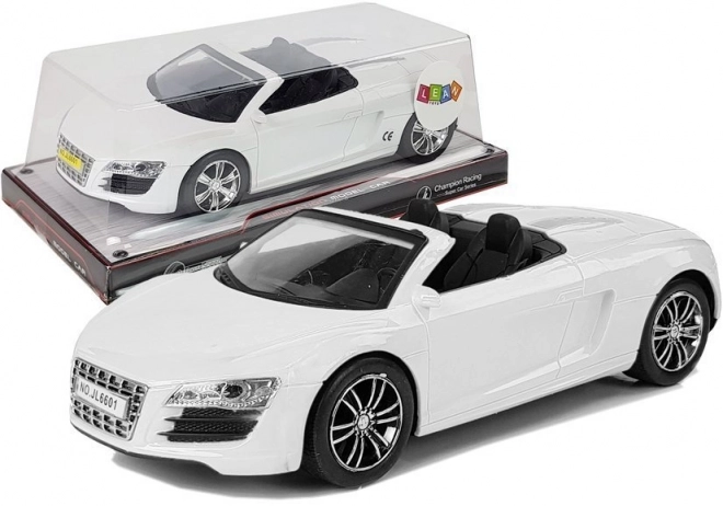 Białe kabriolet autko z napędem nakręcanym 1:18