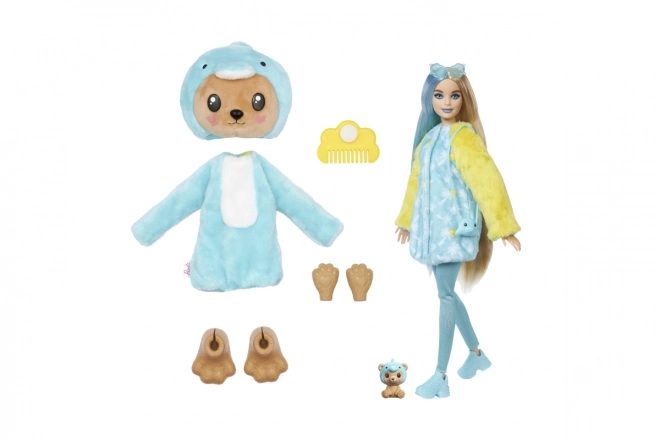 Lalka Barbie Cutie Reveal w Kostiumie Misia - Delfin