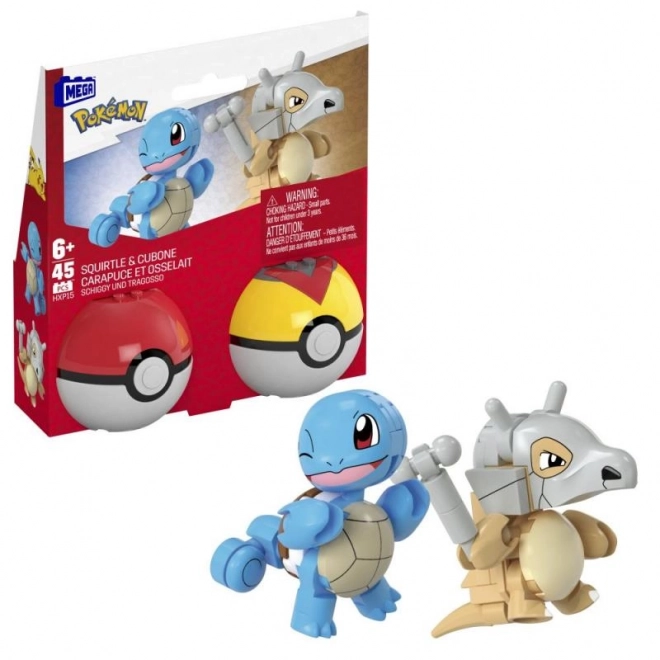 Mega Pokemon kostki 45 sztuk Squirtle i Cubone